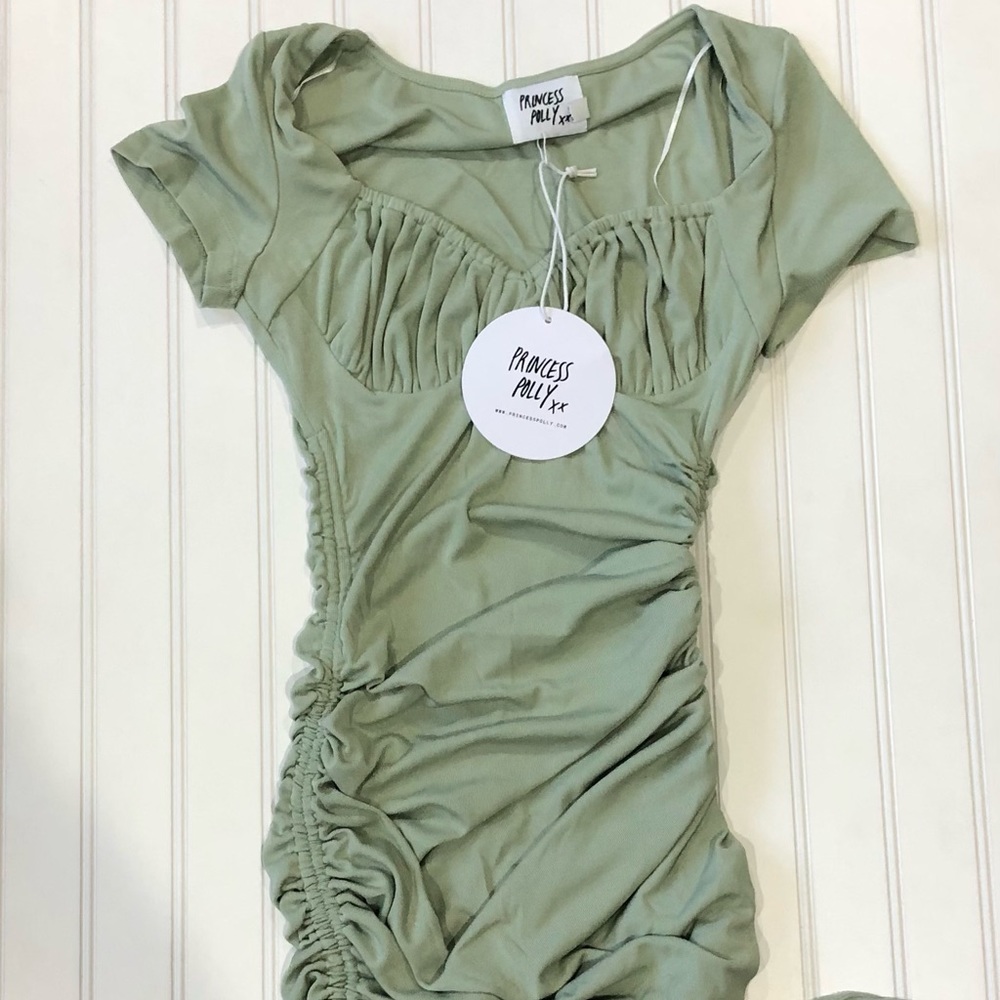 Brand new sage green princess Polly dress